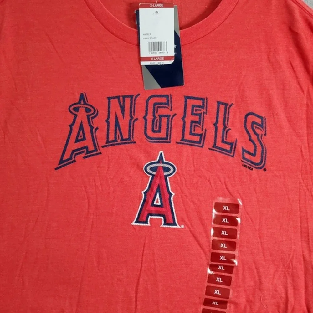 Los Angeles‎ Angels Men Shirt XL Red Logo Graphic Print Short Sleeve MLB NWT